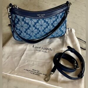 Kate Spade Flower Navy Convertible Shoulder Bag